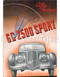 1939 ALFA ROMEO 6C 2500 SPORT BROCHURE GERMAN