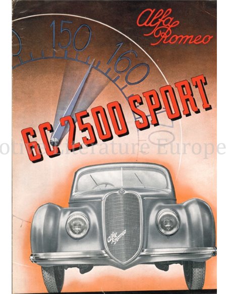 1939 ALFA ROMEO 6C 2500 SPORT BROCHURE GERMAN