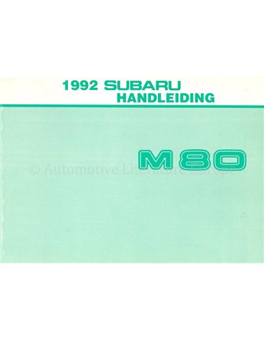 1992 SUBARU M80 INSTRUCTIEBOEKJE NEDERLANDS