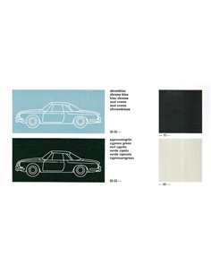 1968/69 VOLKSWAGEN KARMANN GHIA KLEUREN EN BEKLEDING PROGRAMMA BROCHURE 2