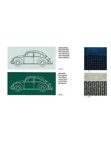 1968/69 VOLKSWAGEN FARBEN UND POLSTER PROGRAMM PROSPEKT