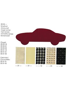 1967/68 VOLKSWAGEN KARMANN GHIA COLOUR AND UPHOLSTERY BROCHURE 2