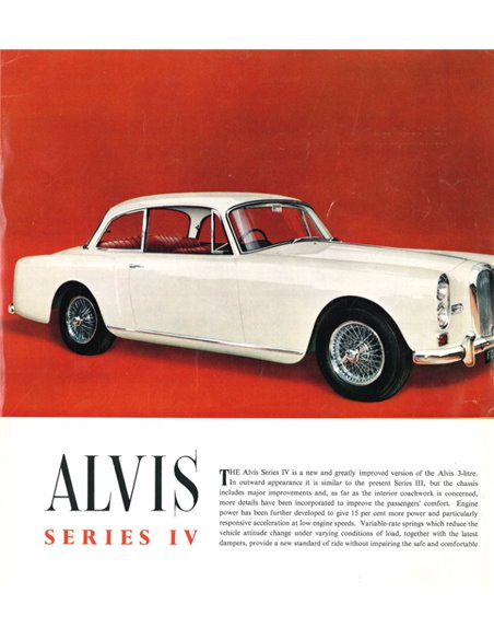 1967 ALVIS THREE-LITRE (TF21) BROCHURE ENGELS