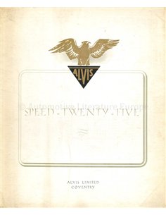 1937 ALVIS SPEED TWENTY FIVE BROCHURE ENGELS