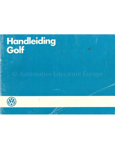 1985 VOLKSWAGEN GOLF INSTRUCTIEBOEKJE NEDERLANDS