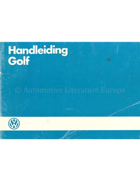 1985 VOLKSWAGEN GOLF BETRIEBSANLEITUNG NIEDERLÄNDISCH