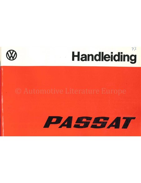 1977 VOLKSWAGEN PASSAT BETRIEBSANLEITUNG NIEDERLÄNDISCH