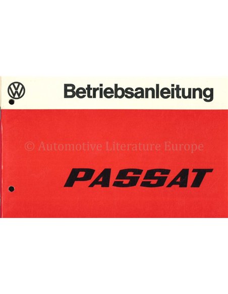 1976 VOLKSWAGEN PASSAT INSTRUCTIEBOEKJE DUITS