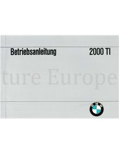 1967 BMW 2000 TI OWNER'S MANUAL GERMAN