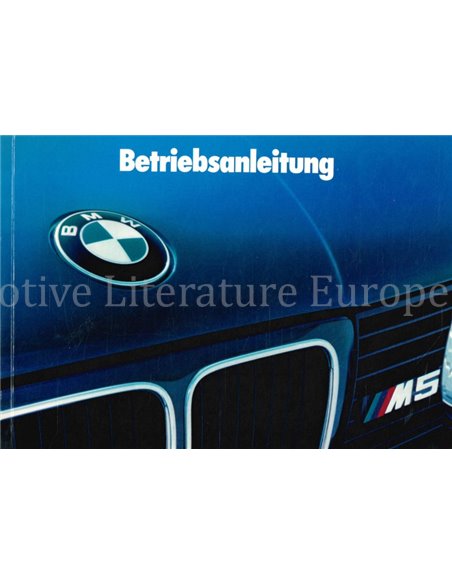 1992 BMW M5 (TOURING) INSTRUCTIEBOEKJE DUITS