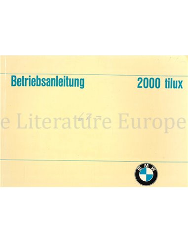 1968 BMW 2000 TILUX BETRIEBSANLEITUNG DEUTSCH