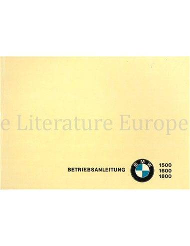 1964 BMW 1500 | 1600 | 1800 INSTRUCTIEBOEKJE DUITS