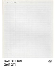 1988 VOLKSWAGEN GOLF GTI 16V BROCHURE DUTCH 2