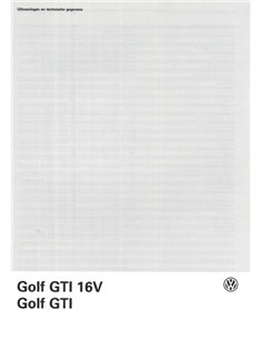 1989 VOLKSWAGEN GOLF GTI 16V BROCHURE NEDERLANDS 2
