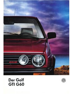 1990 VOLKSWAGEN GOLF GTI G60 BROCHURE GERMAN