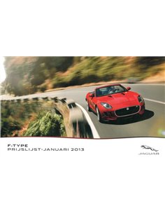 2013 JAGUAR F-TYPE PREISLISTE NIEDERLÄNDISCH