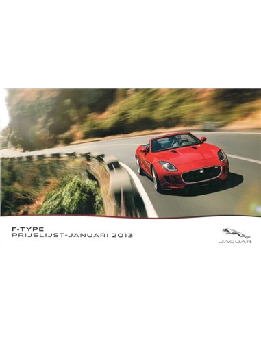2013 JAGUAR F-TYPE PRIJSLIJST NEDERLANDS