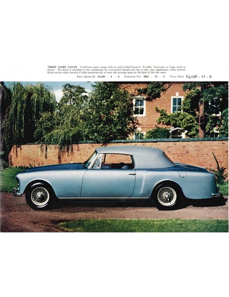 1961 ALVIS THREE-LITRE (TD21) PROSPEKT ENGLISCH