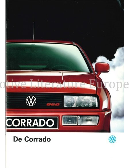 1990 VOLKSWAGEN CORRADO G60 BROCHURE NEDERLANDS