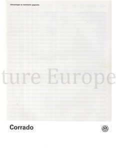 1990 VOLKSWAGEN CORRADO G60 BROCHURE DUTCH 2