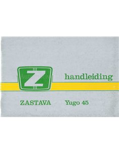 1978 ZASTAVA 1100 INSTRUCTIEBOEKJE ENGELS