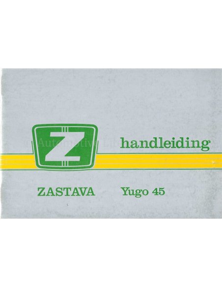 1978 ZASTAVA 1100 INSTRUCTIEBOEKJE ENGELS