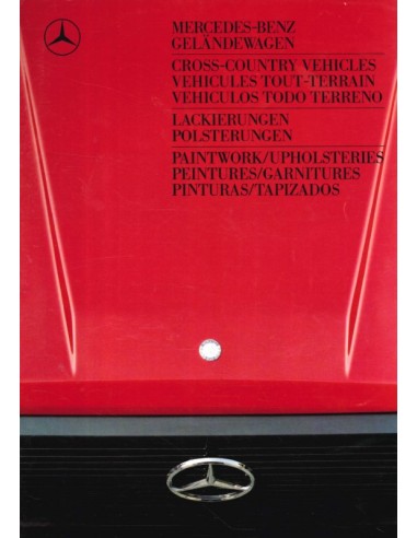 1988 MERCEDES BENZ G KLASSE FARBEN UND POLSTER PROSPEKT 