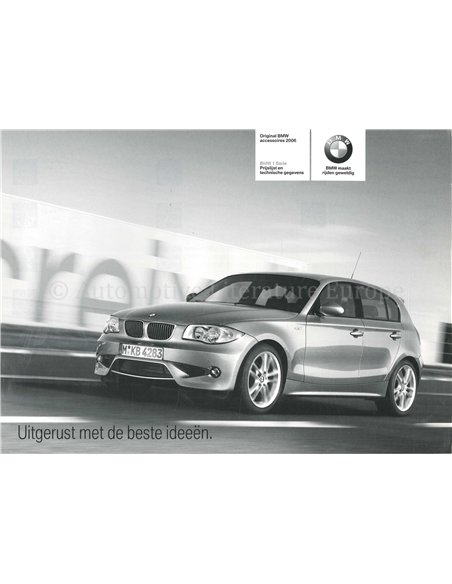 2006 BMW 1ER ZUBEHÖR PROSPEKT NIEDERLÄNDISCH