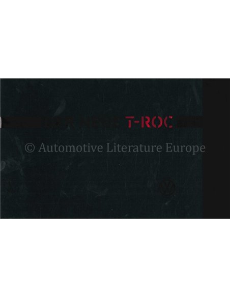 2019 VOLKSWAGEN T-ROC BROCHURE DUTCH