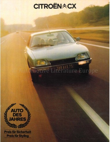 1975 CITROËN CX BROCHURE DUITS