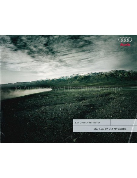 2008 AUDI Q7 BROCHURE DUITS