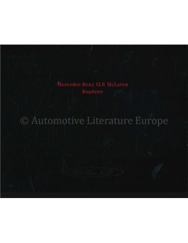 2007 MERCEDES BENZ SLR MCLAREN ROADSTER BROCHURE FRANS