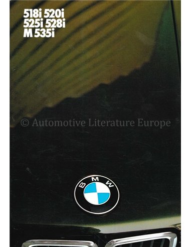 1984 BMW 5ER PROSPEKT NIEDERLÄNDISCH