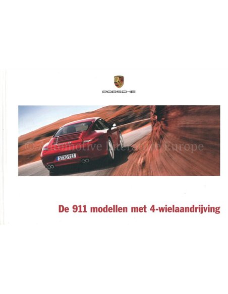 2012 PORSCHE 911 ALLRADMODELLE HARDCOVER PROSPEKT NIEDERLÄNDISCH