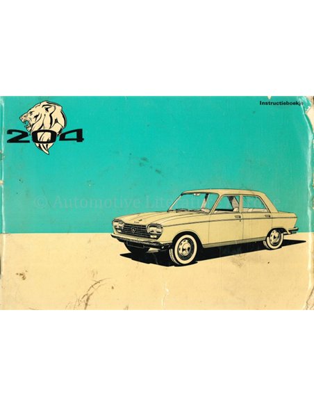 1971 PEUGEOT 204 OWNERS MANUAL DUTCH