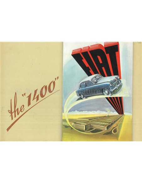 1950 FIAT 1400 PROSPEKT ENGLISCH