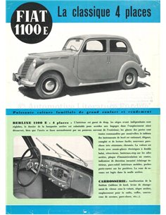 1950 FIAT 1100E DATENBLATT FRANZÖSISCH