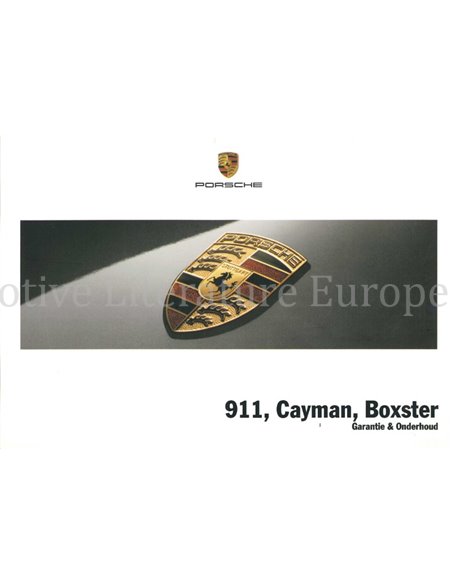 2006 PORSCHE 911 | CAYMAN | BOXSTER WARRANTY & MAINTENANCE DUTCH