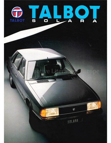 1982 TALBOT SOLARA BROCHURE NEDERLANDS