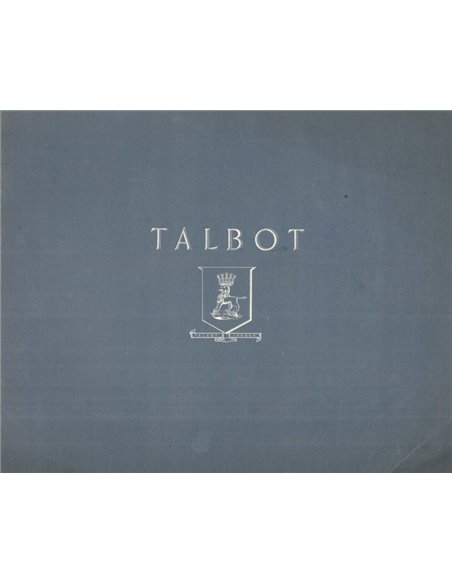 1937 TALBOT PROGRAMMA BROCHURE ENGELS