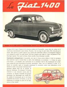 1950 FIAT 1400 DATENBLATT FRANZÖSISCH