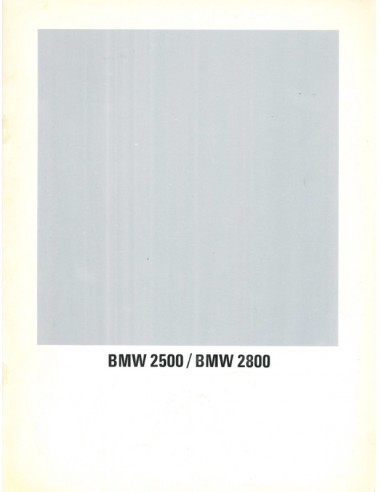 1970 BMW 2500 | 2800 BROCHURE NEDERLANDS
