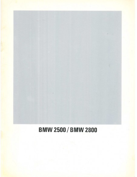 1970 BMW 2500 | 2800 BROCHURE DUTCH