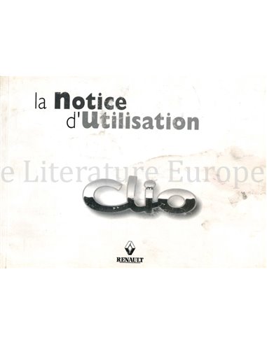 1998 RENAULT CLIO OWNERS MANUAL FRENCH