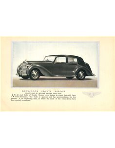 1946 BENTLEY MARK VI BROCHURE ENGELS 2