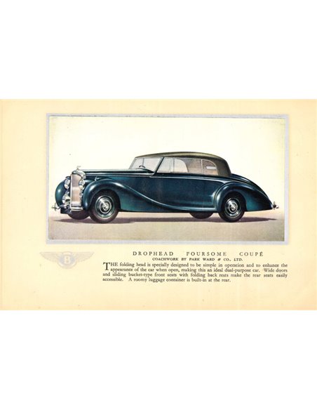 1946 BENTLEY MARK VI PROSPEKT ENGLISCH