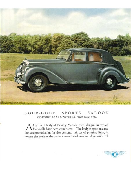 1949 BENTLEY MARK VI PROSPEKT ENGLISCH
