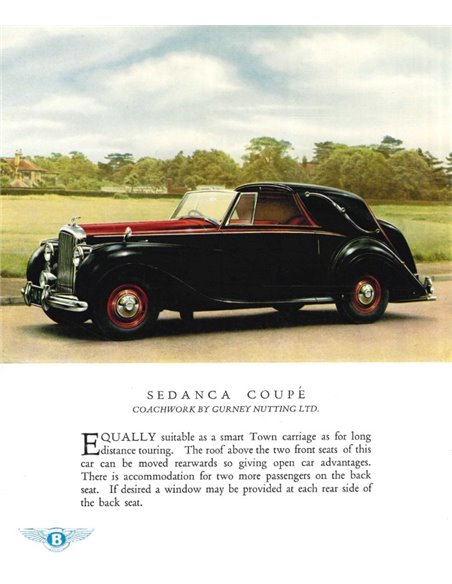 1949 BENTLEY MARK VI BROCHURE ENGELS