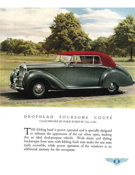 1949 BENTLEY MARK VI PROSPEKT ENGLISCH