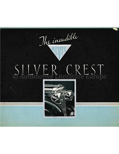 1937 ALVIS SILVER CREST BROCHURE ENGELS